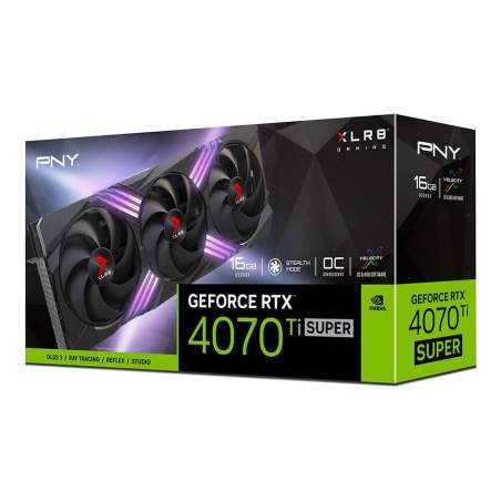 Scheda Grafica PNY GeForce RTX 4070 Ti SUPER XLR8 Gaming VERTO EPIC GEFORCE RTX 4070 16 GB GDDR6