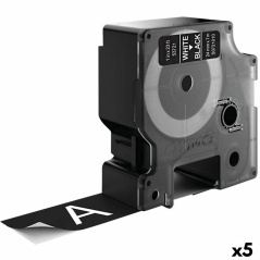 Nastro Laminato per Etichettatrici Dymo D1 53721 24 mm LabelManager™ Bianco Nero (5 Unità)
