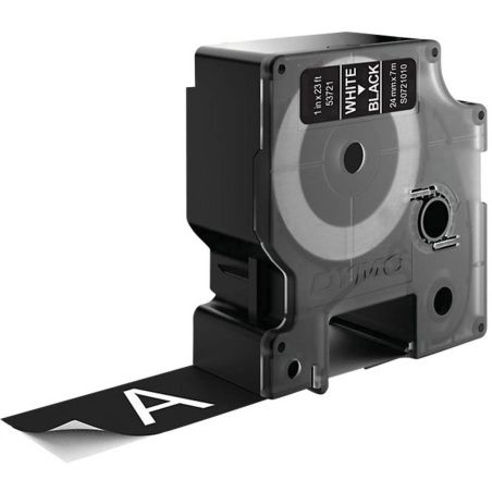 Nastro Laminato per Etichettatrici Dymo D1 53721 24 mm LabelManager™ Bianco Nero (5 Unità)