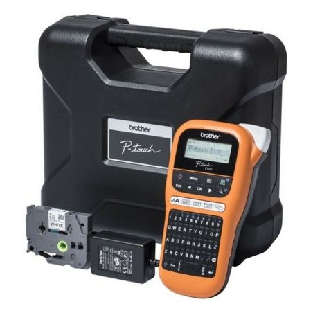 Portable Electric Label Maker Brother PT-E110VP LCD Orange