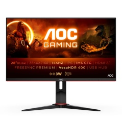 Gaming Monitor AOC U28G2XU2/BK 28" 144 Hz 4K Ultra HD LED IPS LCD