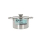 Pot with Glass Lid Quttin Hermes Steel 2,8 L (6 Units)