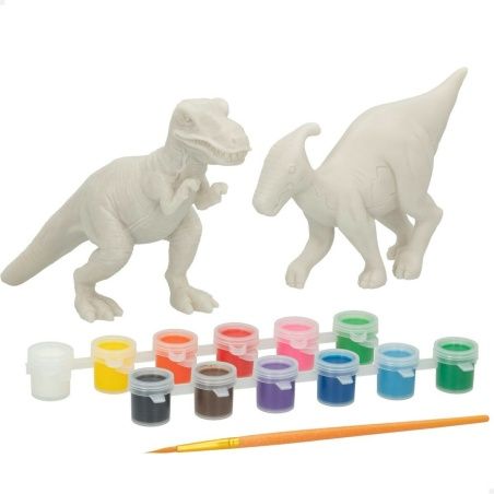 Set of 2 Dinosaurs PlayGo 15 Pieces 6 Units 14,5 x 9,5 x 5 cm Dinosaurs For painting