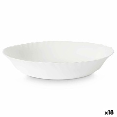 Salad Bowl White Glass 27,5 x 5,5 x 27,5 cm (18 Units)