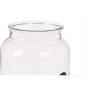 Vaso Trasparente Vetro 1,2 L 12 x 21 x 12 cm (16 Unità) Con coperchio Adesivo