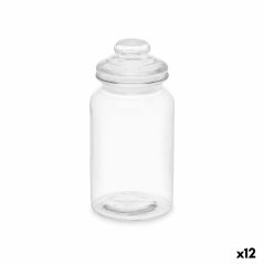 Vaso Trasparente Vetro 1,2 L (12 Unità) Con coperchio