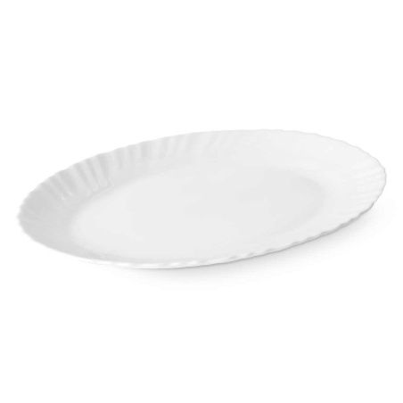 Serving Platter White Glass 30,5 x 2,5 x 23,5 cm (24 Units)
