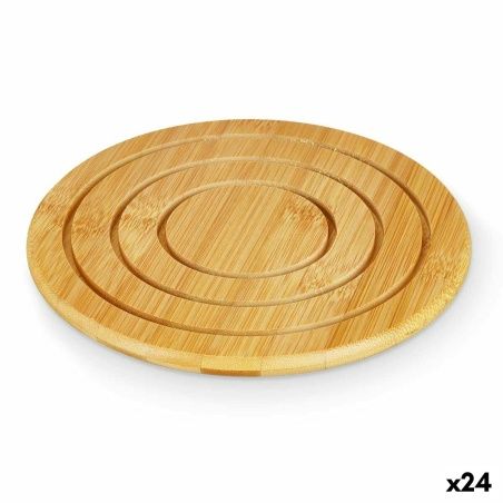 Table Mat Natural Bamboo 19 x 1 x 19 cm (24 Units) Circular