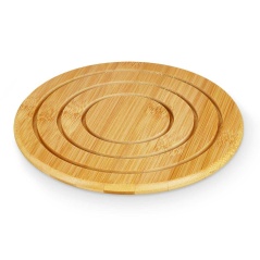 Table Mat Natural Bamboo 19 x 1 x 19 cm (24 Units) Circular