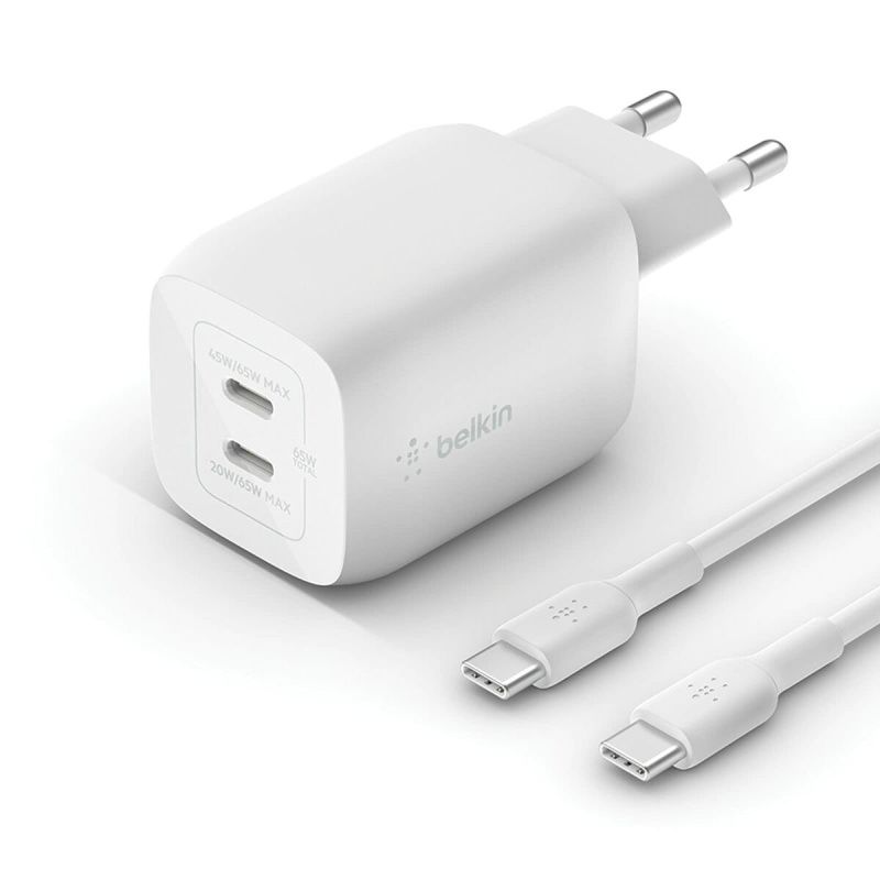 Wall Charger Belkin WCH013VF2MWH-B6 White 65 W