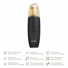 Cleansing and Exfoliating Brush Geske SmartAppGuided Black 9-in-1