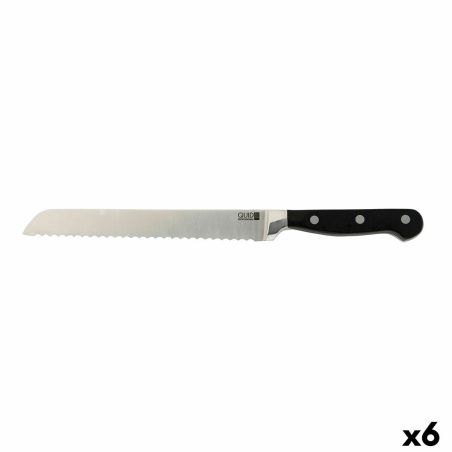 Coltello per il Pane Quid Professional Inox Chef Black Metallo 20 cm (Pack 6x)