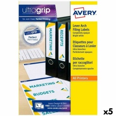 Printer Labels Avery L4761 White 25 Sheets 192 x 61 mm (5 Units)