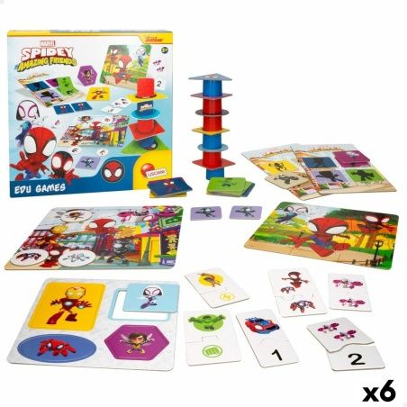 Educational Game Spidey 24,5 x 0,2 x 24,5 cm (6 Units) 10-in-1