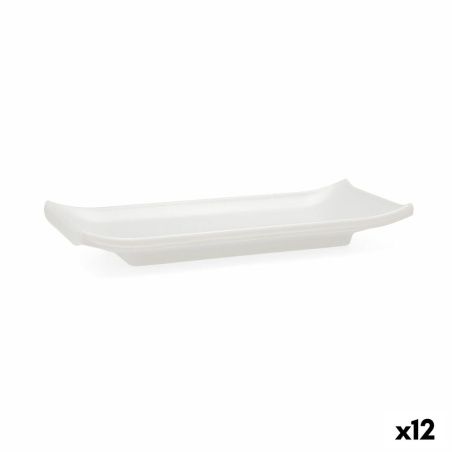 Vassoio Quid Select Bianco Plastica 22,4 x 9,5 x 3 cm Sushi (12 Unità)