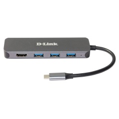 Hub USB D-Link DUB-2333 Grigio 60 W