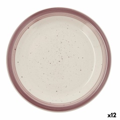 Flat plate Quid Allegra Peoni Ceramic Bicoloured (Ø 27 cm) (12 Units)