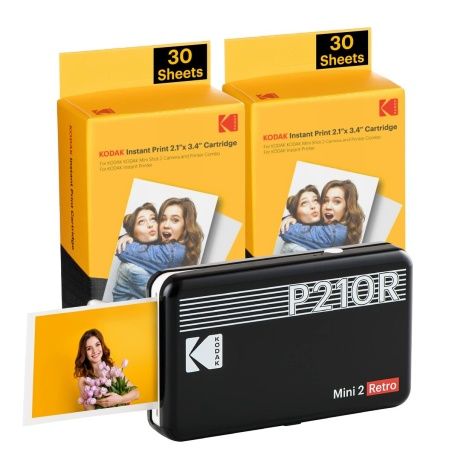 Photogrpahic Printer Kodak MINI 2 RETRO P210RB60 Black