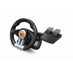 Racing Steering Wheel Krom USB Black 2,4 m