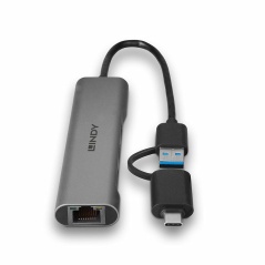 Hub USB LINDY 43379 Nero