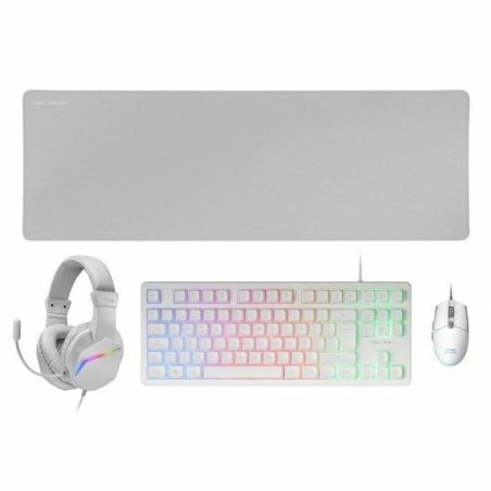Keyboard and Mouse Mars Gaming MCPRGB3WES White