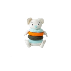 Fluffy toy Crochetts Bebe Blue White Mouse 28 x 32 x 19 cm