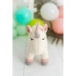 Fluffy toy Crochetts AMIGURUMIS MINI White Grey Unicorn 46 x 36 x 16 cm