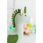 Fluffy toy Crochetts AMIGURUMIS MAXI Green Unicorn 98 x 88 x 33 cm