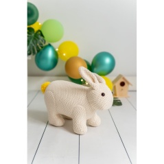 Fluffy toy Crochetts AMIGURUMIS MINI White Rabbit 36 x 26 x 17 cm