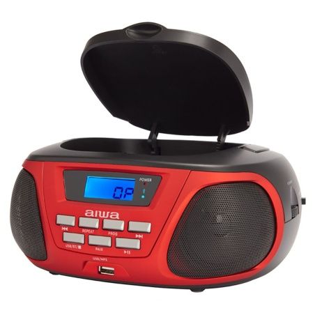 Radio CD Bluetooth MP3 Aiwa BBTU-300RD Nero Rosso