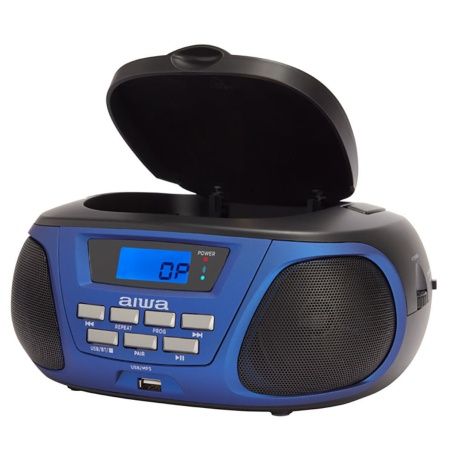Radio CD Bluetooth MP3 Aiwa BBTU-300BL Azzurro Nero