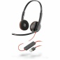 Headphones with Microphone Plantronics Blackwire 3220 Black Red