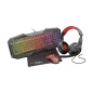 Keyboard with Gaming Mouse Trust GXT 1180RW Black Spanish Qwerty QWERTY