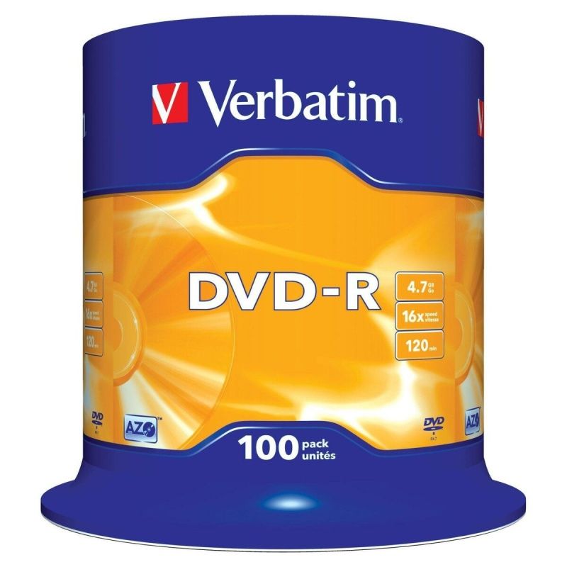 DVD-R Verbatim DVD-R Matt Silver 100 Units