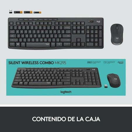 Tastiera e Mouse Wireless Logitech 920-009798 Nero Qwerty in Spagnolo QWERTY