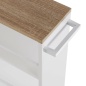 Kitchen Trolley Versa White Metal MDF Wood 15 x 79 x 50 cm