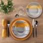 Dinnerware Set Versa Leanne Yellow Stoneware 26,5 x 26,5 cm 18 Pieces