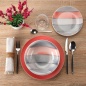 Dinnerware Set Versa Leanne Pink Stoneware 26,5 x 26,5 cm 18 Pieces