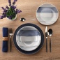 Dinnerware Set Versa Leanne Dark blue Stoneware 26,5 x 26,5 cm 18 Pieces