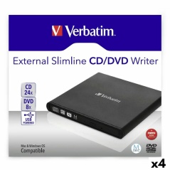 Registratore esterno Verbatim Slimline CD/DVD Nero