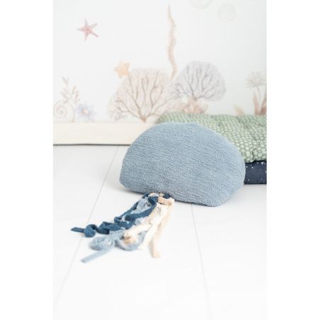 Set of soft toys Crochetts OCÉANO Blue White Jellyfish 40 x 95 x 8 cm 2 Pieces