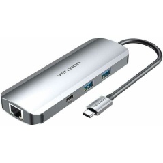 Hub USB Vention TOMHB 100 W Argentato