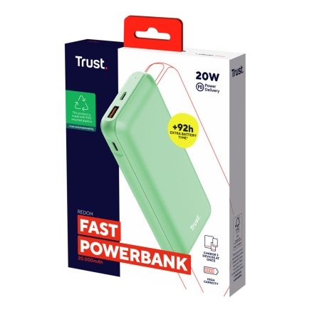 Powerbank Trust 25035 Verde 20000 mAh (1 Unità)