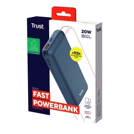 Powerbank Trust 25034 Azzurro 20000 mAh (1 Unità)