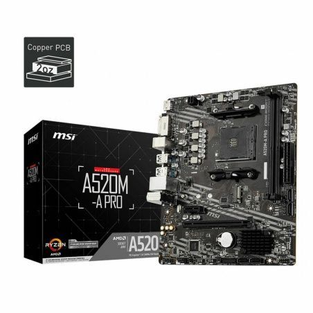 Motherboard MSI 7C96-001R mATX AM4 AMD® A520 AMD AMD AM4 