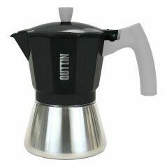Italian Coffee Pot Quttin 6 Cups Aluminium Steel 300 ml (6 Units)