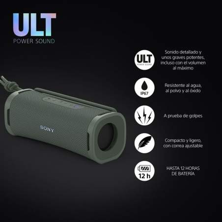 Altoparlante Bluetooth Portatile Sony SRSULT10H Grigio