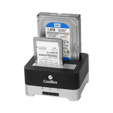 External Box CoolBox COO-DUPLICAT2 2,5"-3,5" SATA USB 3.0 Black Black/Silver USB 3.0 SATA