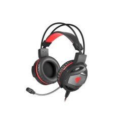 Headphones with Microphone Genesis Neon 350 Red Black Red/Black
