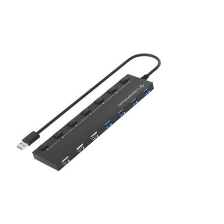 Hub USB Conceptronic HUBBIES09BP Nero 7 in 1